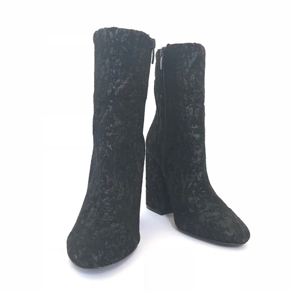 Kendall & Kylie Brooke 3 Texture Velvet Textured Burnout Booties Size 10 BNWOB - Picture 8 of 12